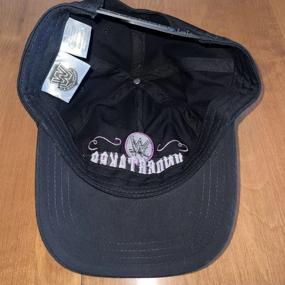 WWE UNDERTAKER Adjustable Baseball‎ Cap/Hat Black Purple Official Licensed New - Picture 7 of 8
